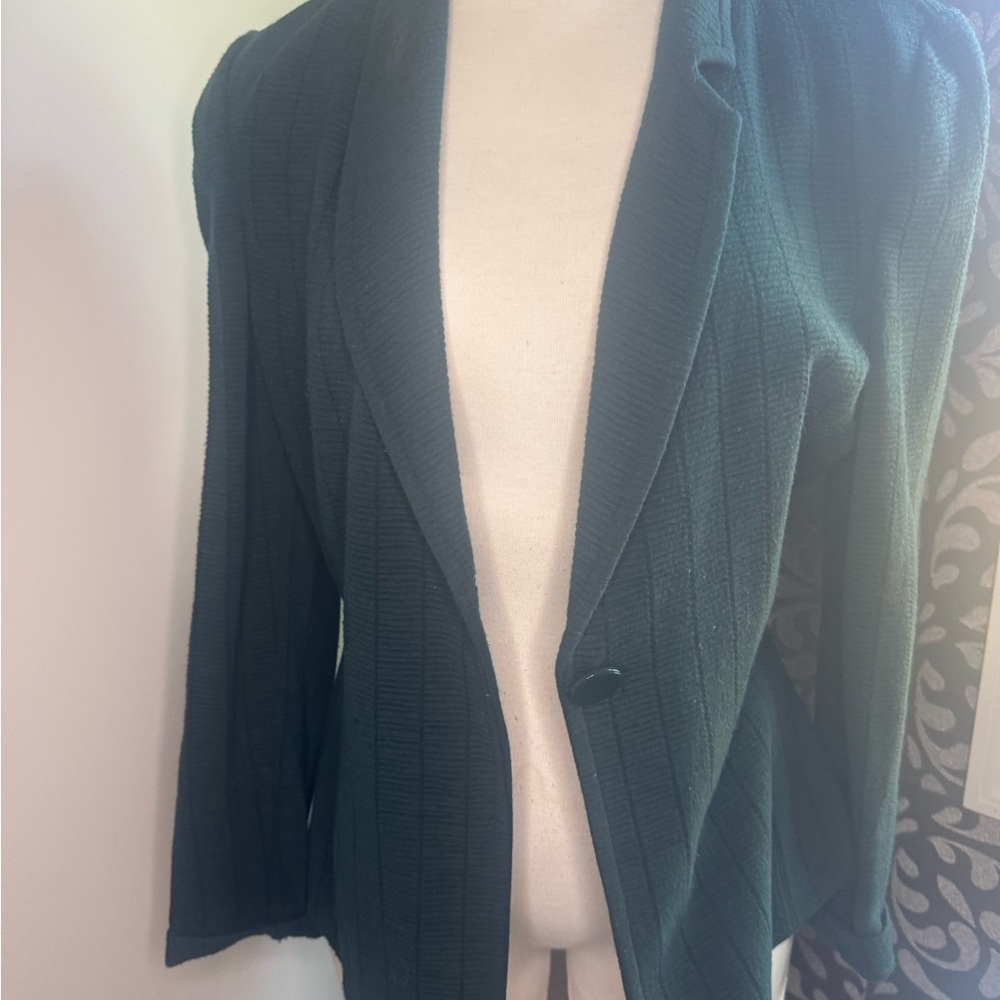 Armani Dark Green with black vertical stripes blazer Blazer